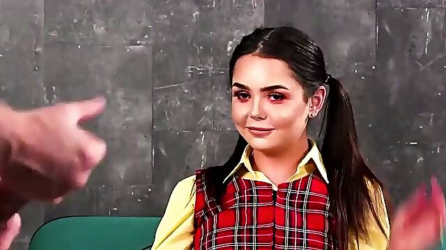 Upskirt watching voyeur slut teasing