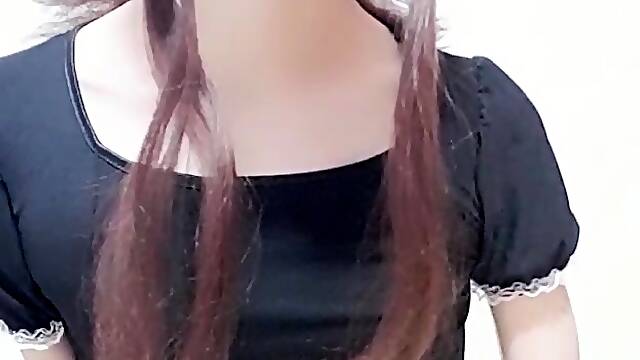 Blonde tranny shemale solo masturbation