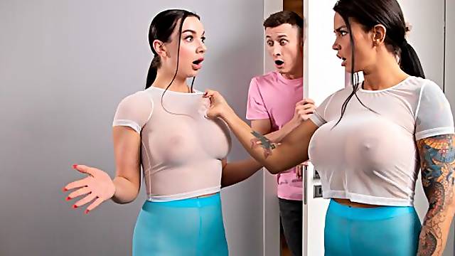 Oiled hottie with round ass Chloe Lamour screwed in the doggy style