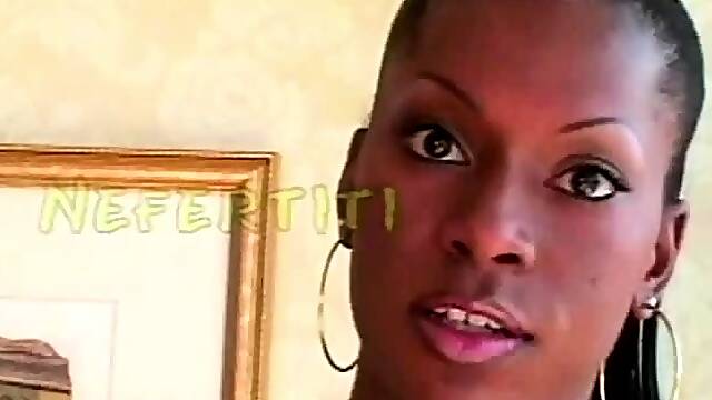 Ebony GF sucks big black cock and gets fingered