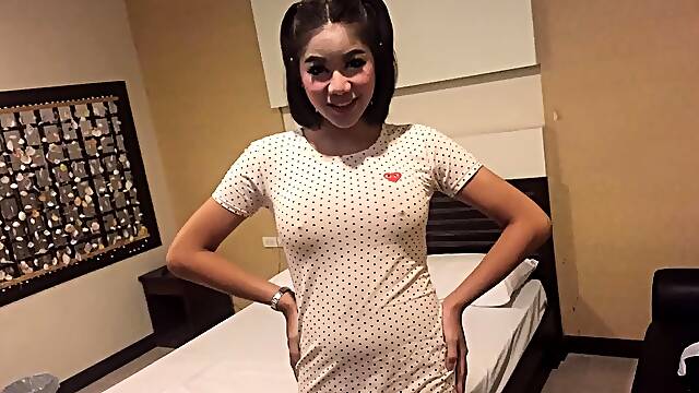 Asian teen femboy amateur gets her big ass fucked in POV raw