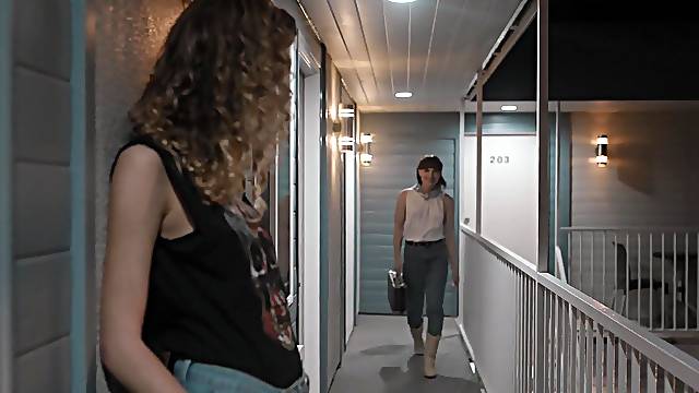 Steamy and dirty motel sex with a horny shemale Natalie Mars