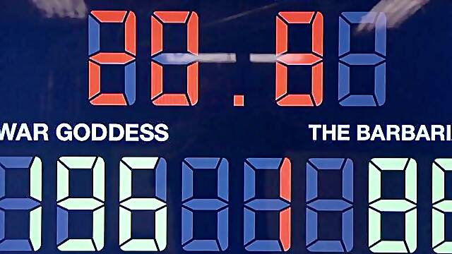 Tranny wrestler cums in mouth of opponent