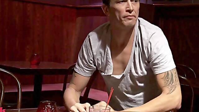 Derrick P Gets Fucked by Honey FoXXX in Deserted Club Private Room after Cops Chase
