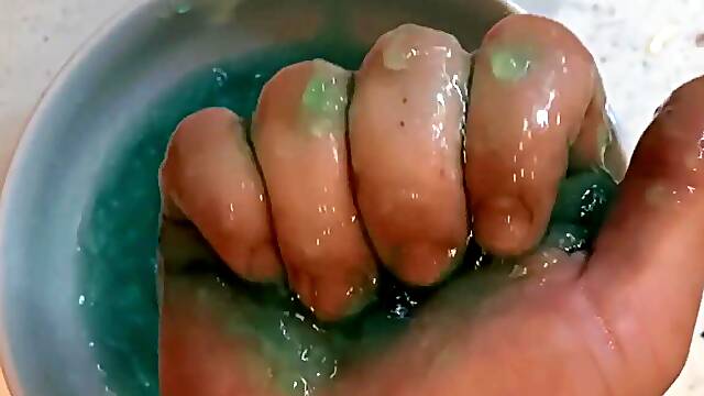 Ginormous Tart Plays with Lime Jello (ASMR)