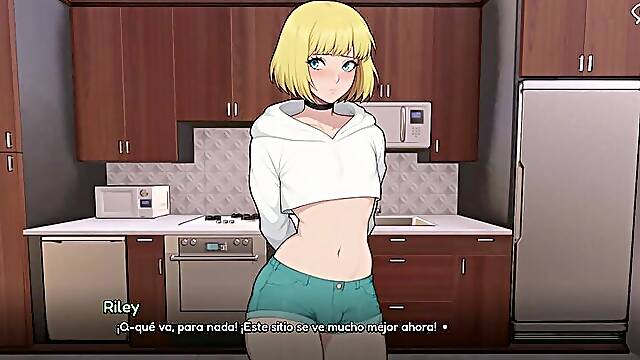 My femboy gets stuck in the washing machine with his backside revealed to the warm air