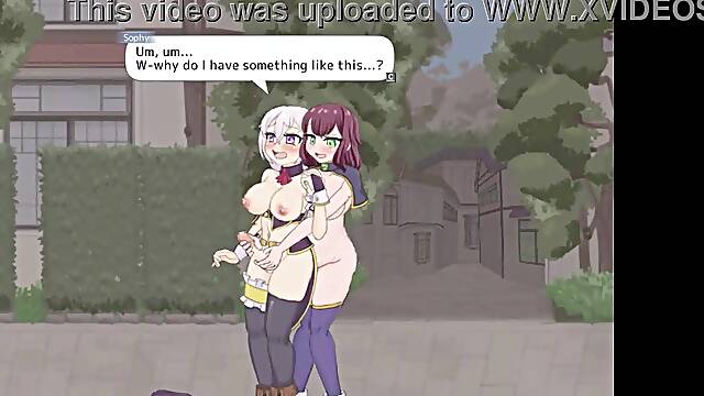 Anime porn game Eternal romance . Nice she-males in softcore hermaphroditism acts