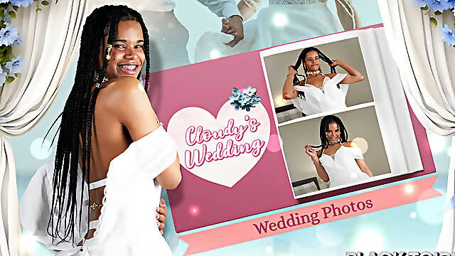 BLACK TGIRLS - Cloudy Vi On Her Wedding Dress Masturbation