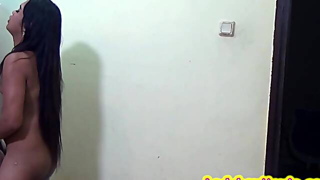 Ladyboy Destroys Gloryhole Ass