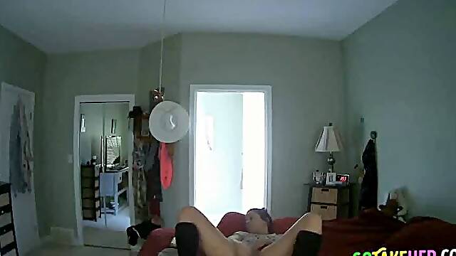Brunette Solo With Black Dildo