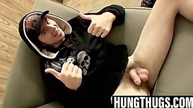 Austin Young gets his tight pussy pounded hard & fast with Skinny Slip