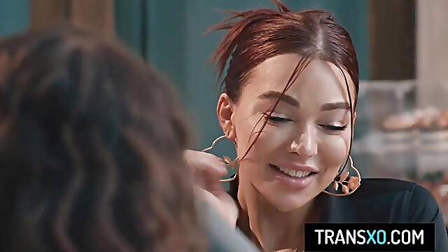 Sexy Tgirl Waitress Screws Her Old Bestie During After Hour