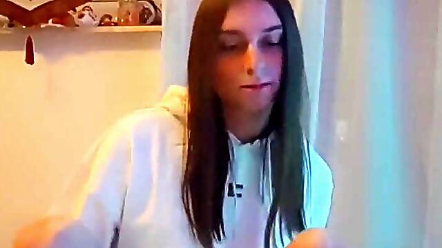 Glittergiiiirl in Her Chastity Cage Riding the Sex toy Locked