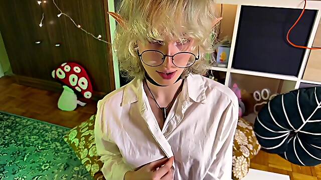 Cute and shy femboy elf gets COMPLETELY RAILED by a biggest orc rod