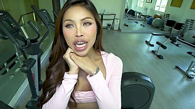 TGIRLSHOUSE - Picking Up Hawt Oriental Trans In The Gym
