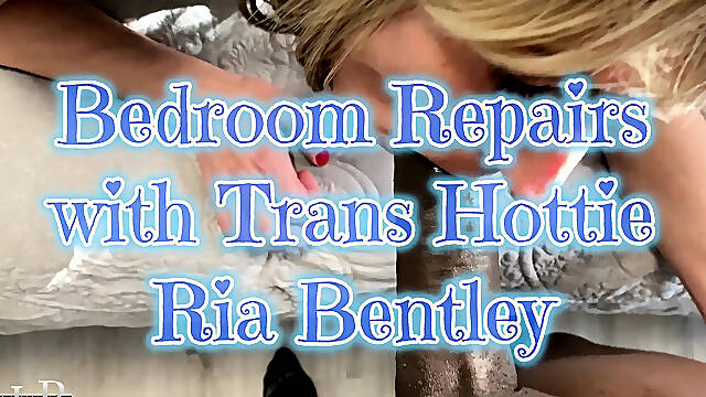 Sir Maxximus Helps Sexy Trans Angel Ria Bentley with Bedroom Repairs POV