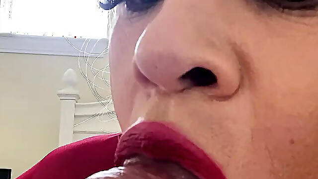 Amateur Crossdresser in stocking heels petticoat seduces spouse to her room gives oral-job, but hubby keeps talking about mother id like to fuck wild