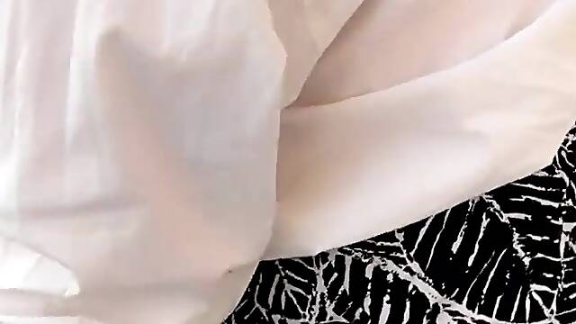 T-Girl Janice Renee strokes her penis and cums in public