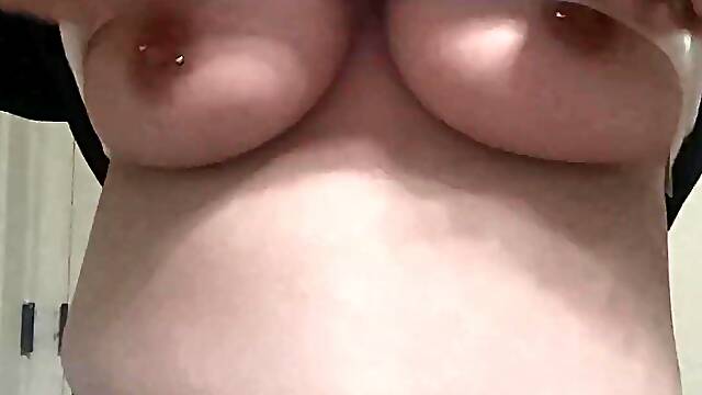 Teasing My Newly Pierced Nipps