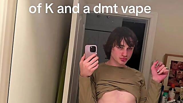 VOYEUR - Tsfranny in nature's garb kitchen party angel ASMR - Final moments previous to HRT debut