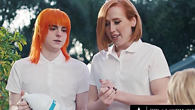 TRANSFIXED - Pair Jean Hollywood & Shiri Allwood Go WILD On Cis Masseuses During Vacation PART 1+two