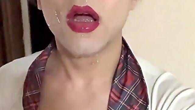 Sissy Femboy Whore Exhibition After Facial
