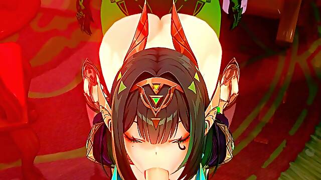 Nefer x Lauma have a night of Hawt Futanari Sex - Genshin Impact Comics