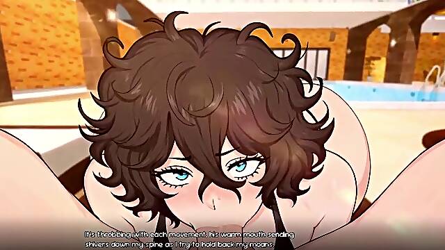 My Femboy Roommate: Particular Holiday #04 - Femboy Lover Giving Oral-sex In Swimming Pool