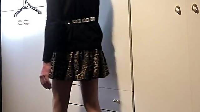 Sissy Andreina Practices Walking in Very High Heels