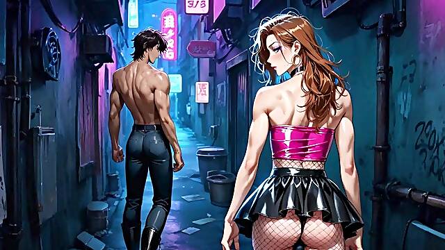 POV Sissy femboy invited u to screw her butt in a indecent, damp alley. Hentai Anime Femboy