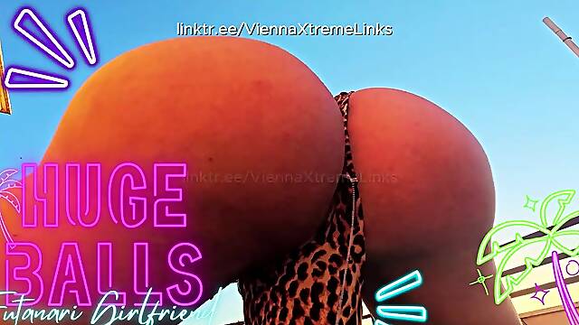 POV:Your Futanari GF with Massive Balls bangs your Face Outdoor - Vienna Xtreme