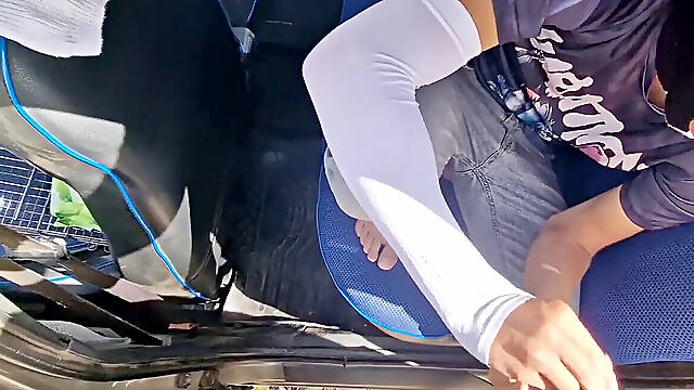 Yam-sized bone with a taut Glasses of Handsome Sissy Femboy on a Rubberless Cruise Fuck!