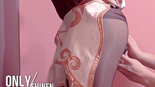 Genshin influence, Ganyu Cosplayer Gets torn up, chinese Hentai Anime Crossdresser Cosplay 8
