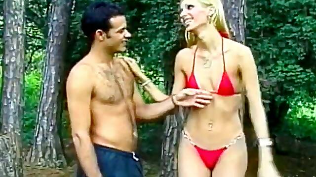 Cute young fair-haired tranny Giselle Davila with pointy tits loves to get backside fucked in the...