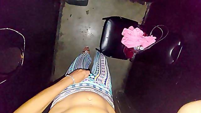 Sarah rubs her clitty at the adult bookstore before servicing guys at the glory crevice