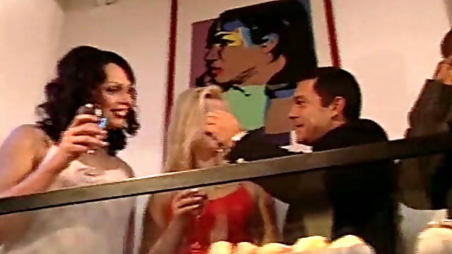 Couples Orgy with a Shemale Whore