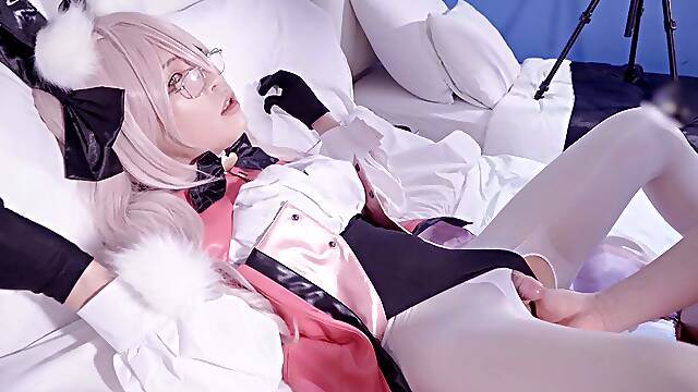 Tamamo Cosplay Sex, FGO Sexy Ladyboy Cosplayer get Fucked, Fate Crossdresser Tgirl trans Hentai 3