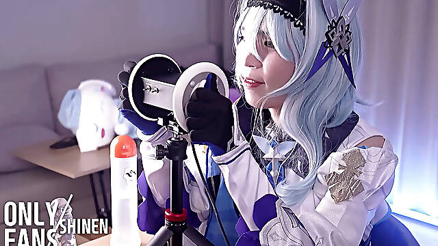 ASMR Genshin Impact Eula cosplayer, hentai japanese shemale cosplay