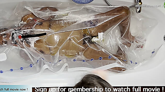 Dominatrix Mistress April - Slave Rosie gets vacuumed