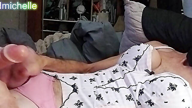 Cdmichelle Wearing Sexy Black Lingerie &amp; Garter Nylons