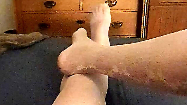 White stockings and masturbating