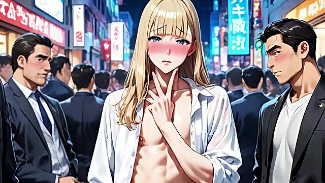 German Sissy Getting Fucked in the Streets and Alleys of Tokyo. Hentai Yaoi Animation.