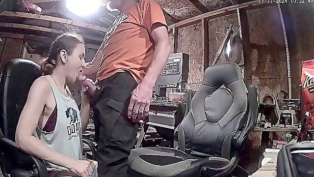 Inhaling my manhood in my workshop